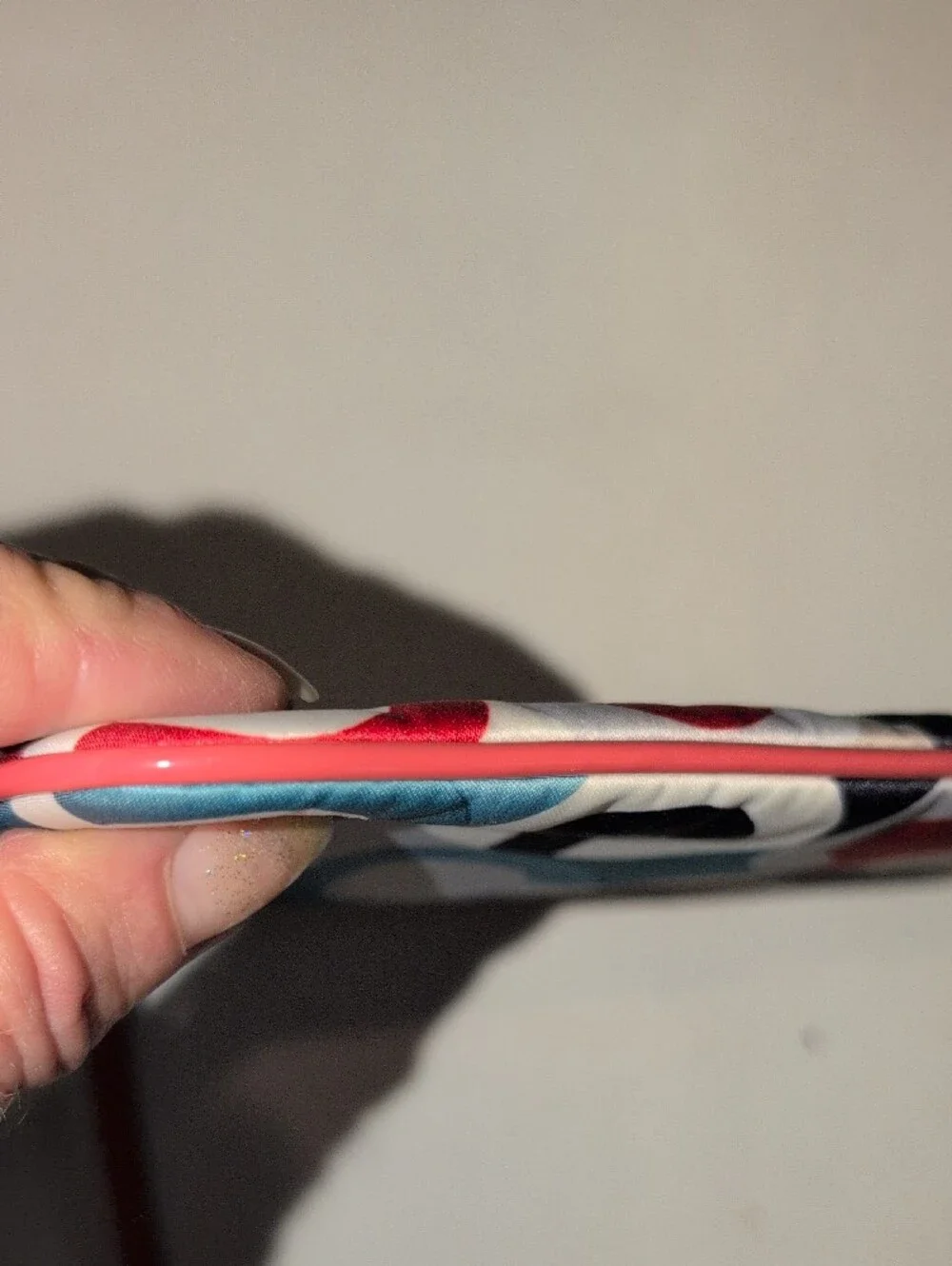 Coach Multicolor Circle Print Wristlet - Red, Blue, Black, Cream